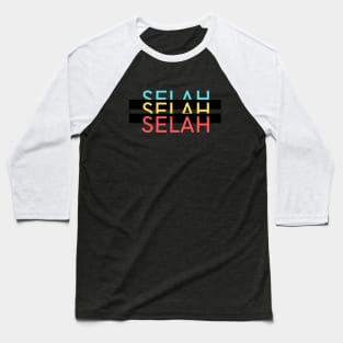 Selah | Christian Typography Baseball T-Shirt
